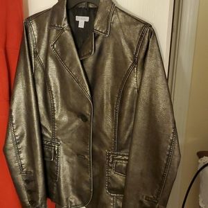 Leather woman's jacket